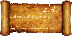 Lakomcsik Angelina névjegykártya